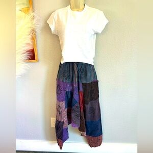 IndieGlam Cotton Patchwork Harem Pants